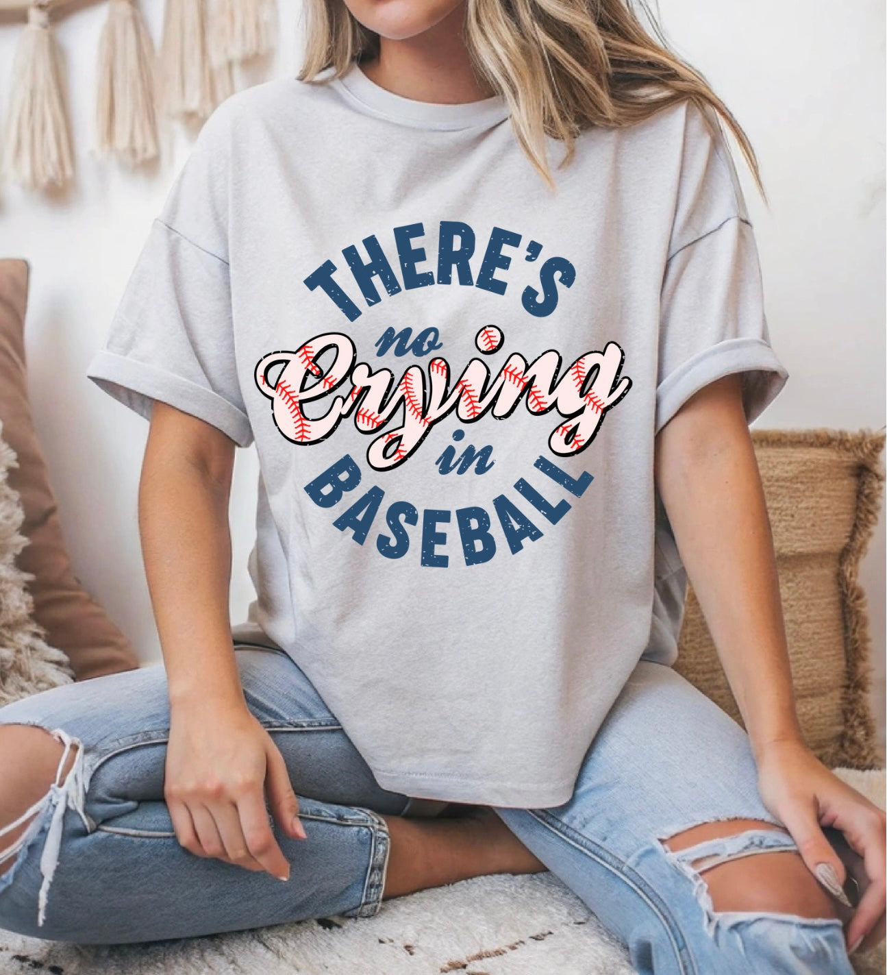 Theres No Crying In Baseball Graphic Tee