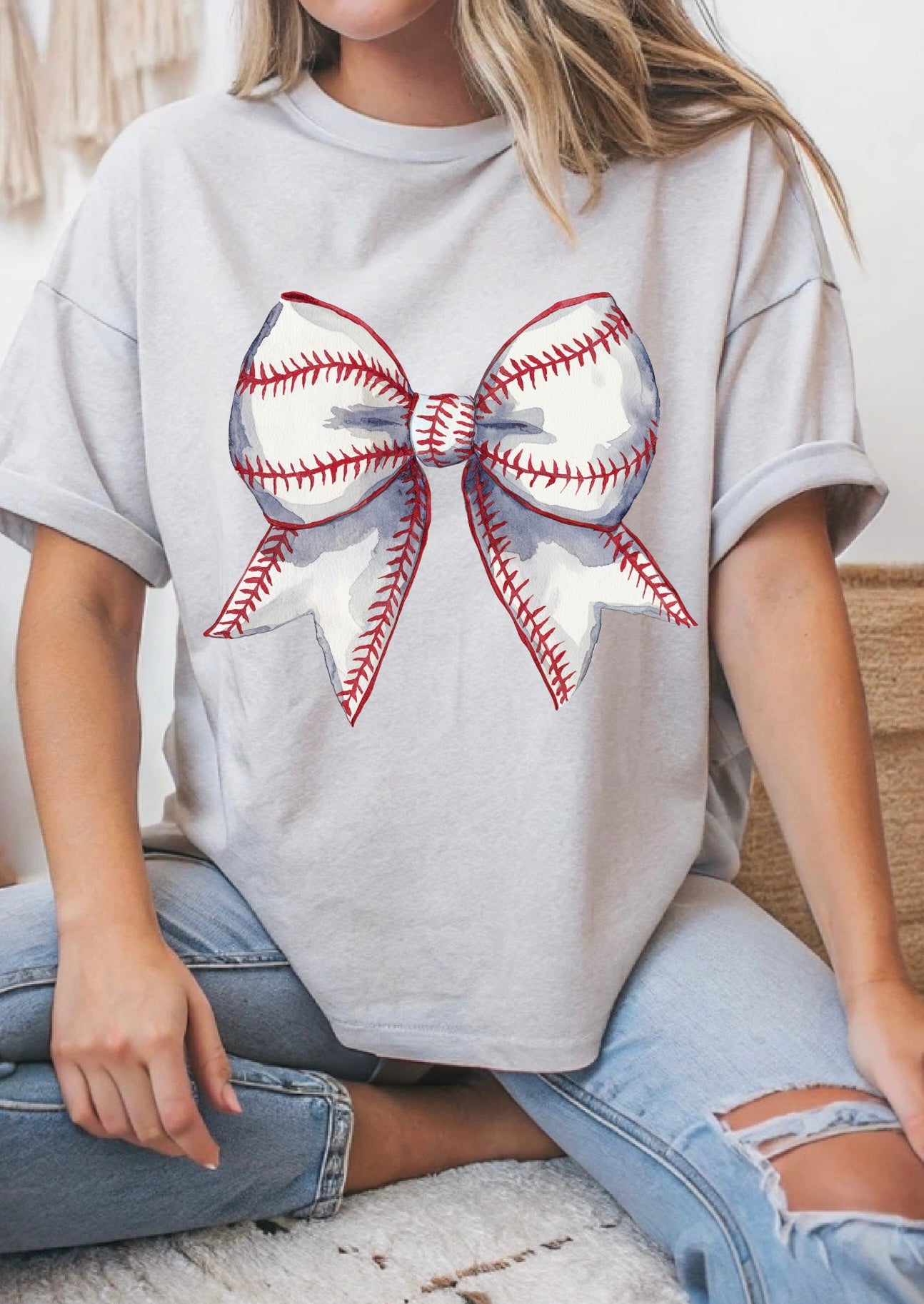 Baseball Bow Graphic Tee
