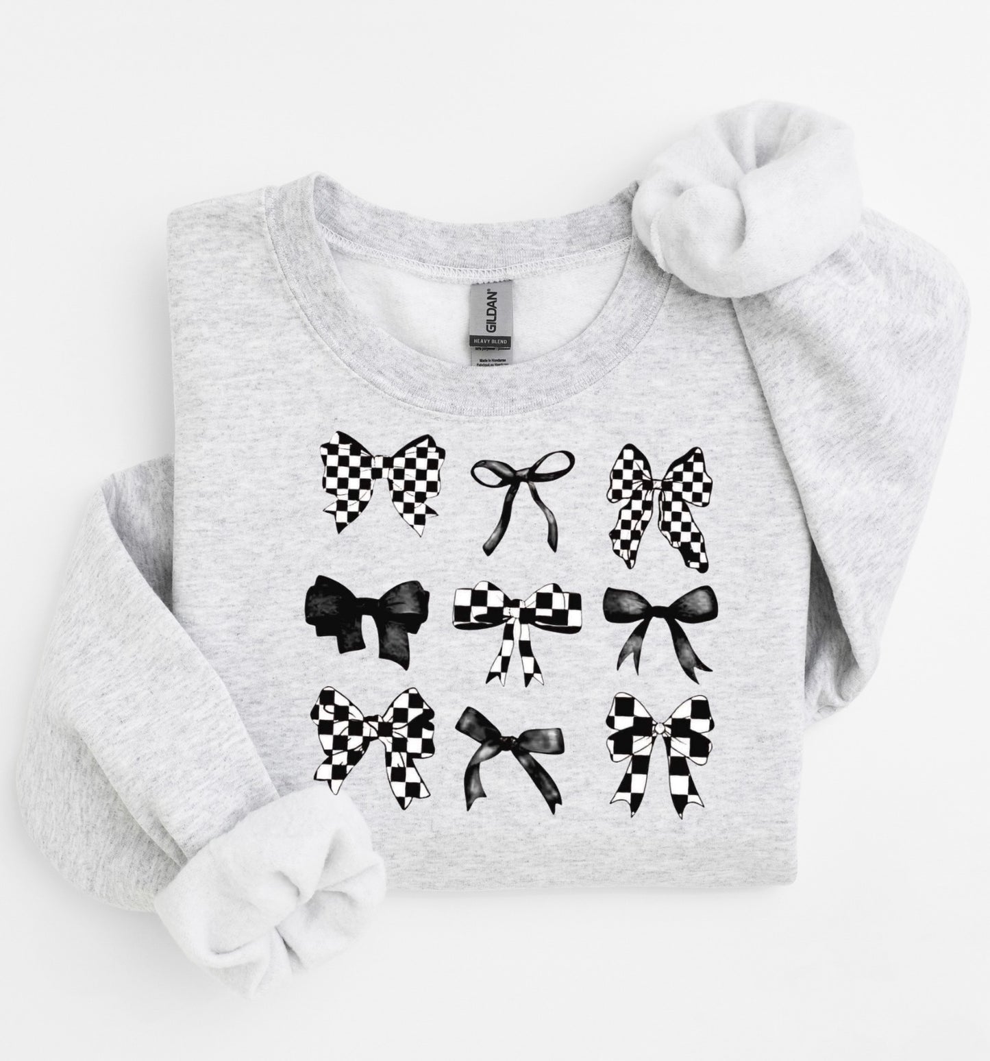 Checkered Ribbon Crewneck