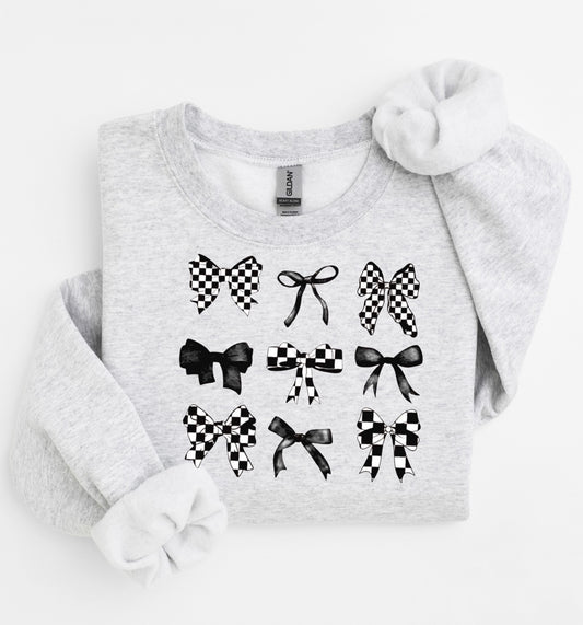 Checkered Ribbon Crewneck