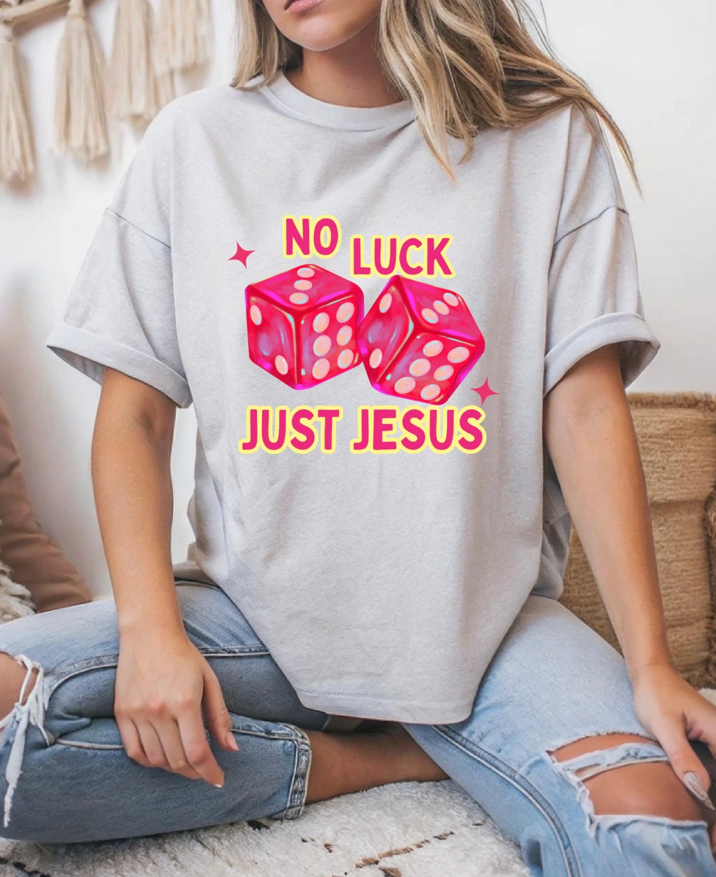 No Luck Just Jesus Graphic Tee