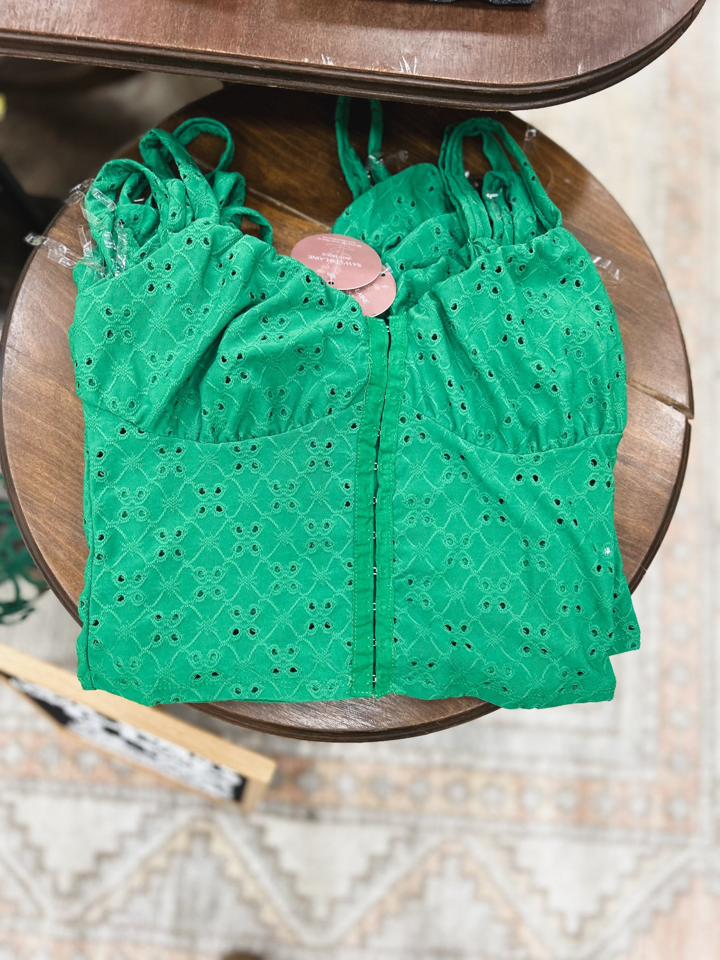 Try Your Luck Green Corset Top