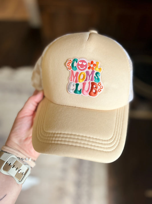 Cool Moms Club Checkered Trucker Hat
