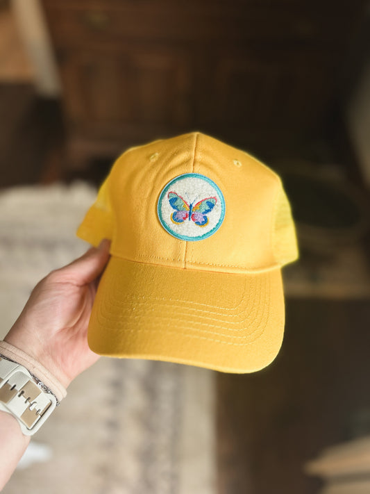 Butter-fly Yellow Summer Hat