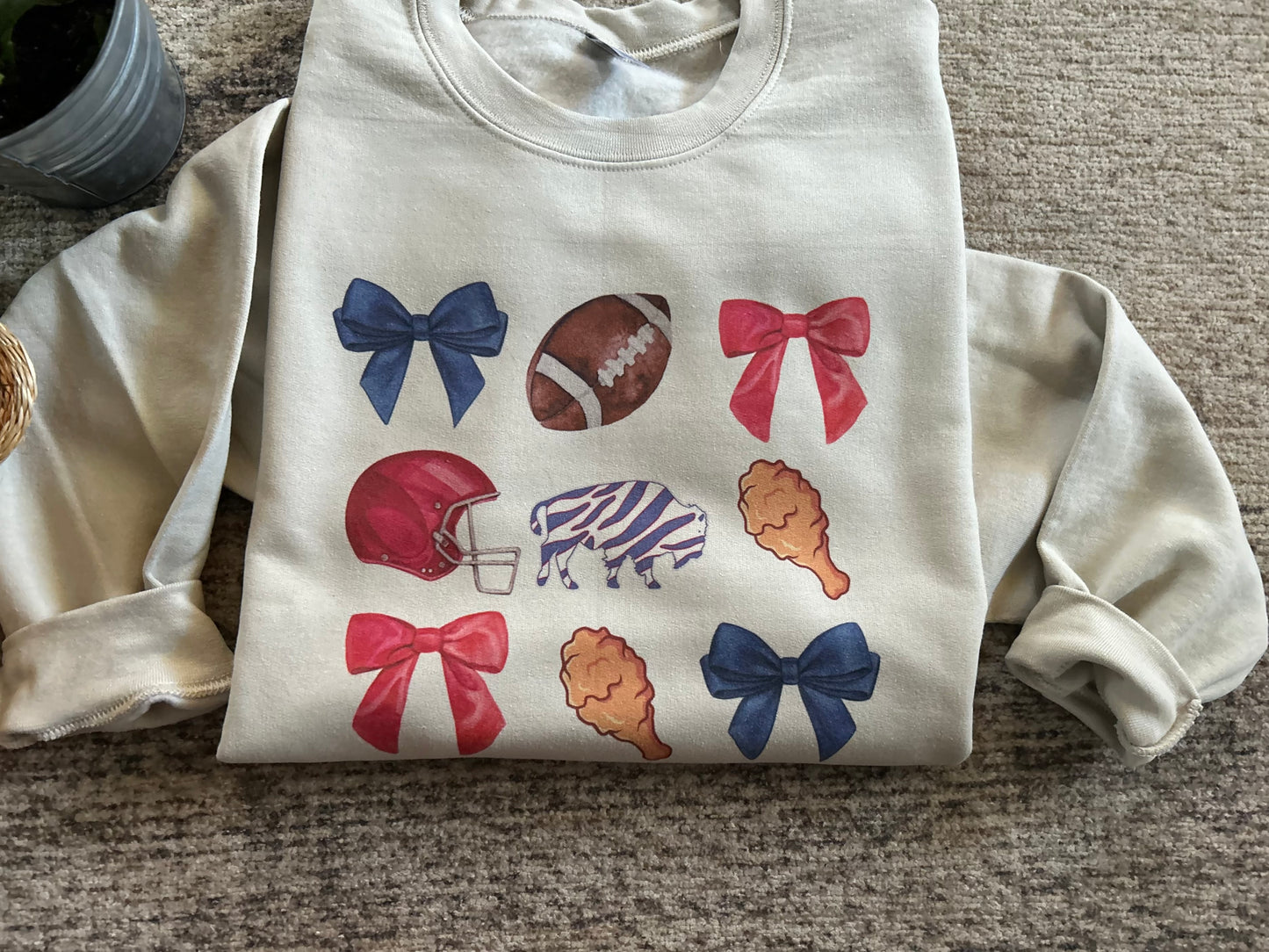 Game Day Ribbon Graphic Crewneck