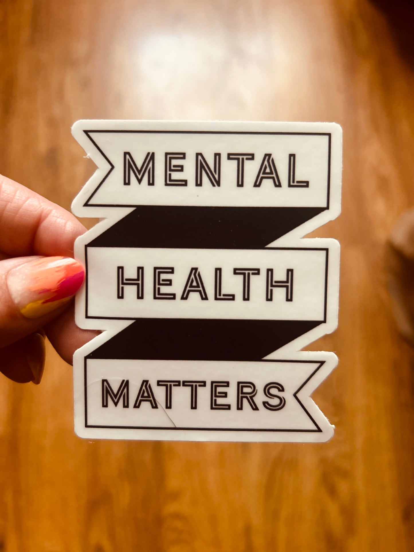 Mental Health Matters Black Sticker