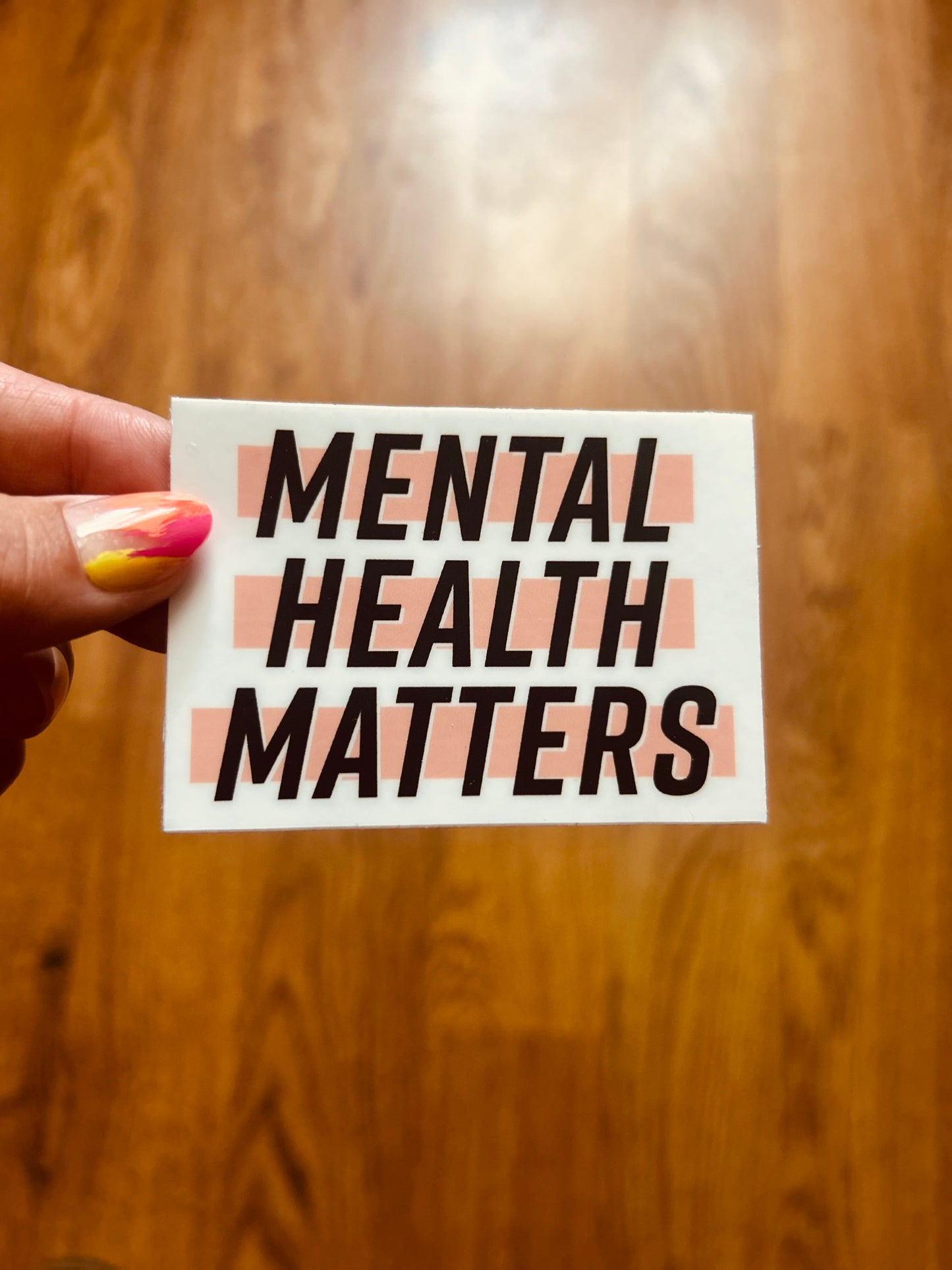 Mental Health Matters Pink Sticker
