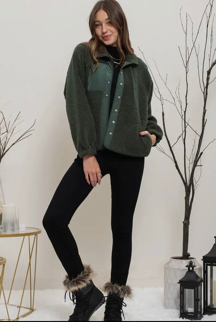 Spruce Snap Button Fleece Jacket