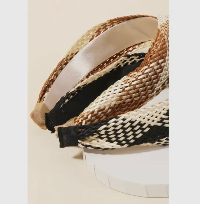 Checkered Woven headbands