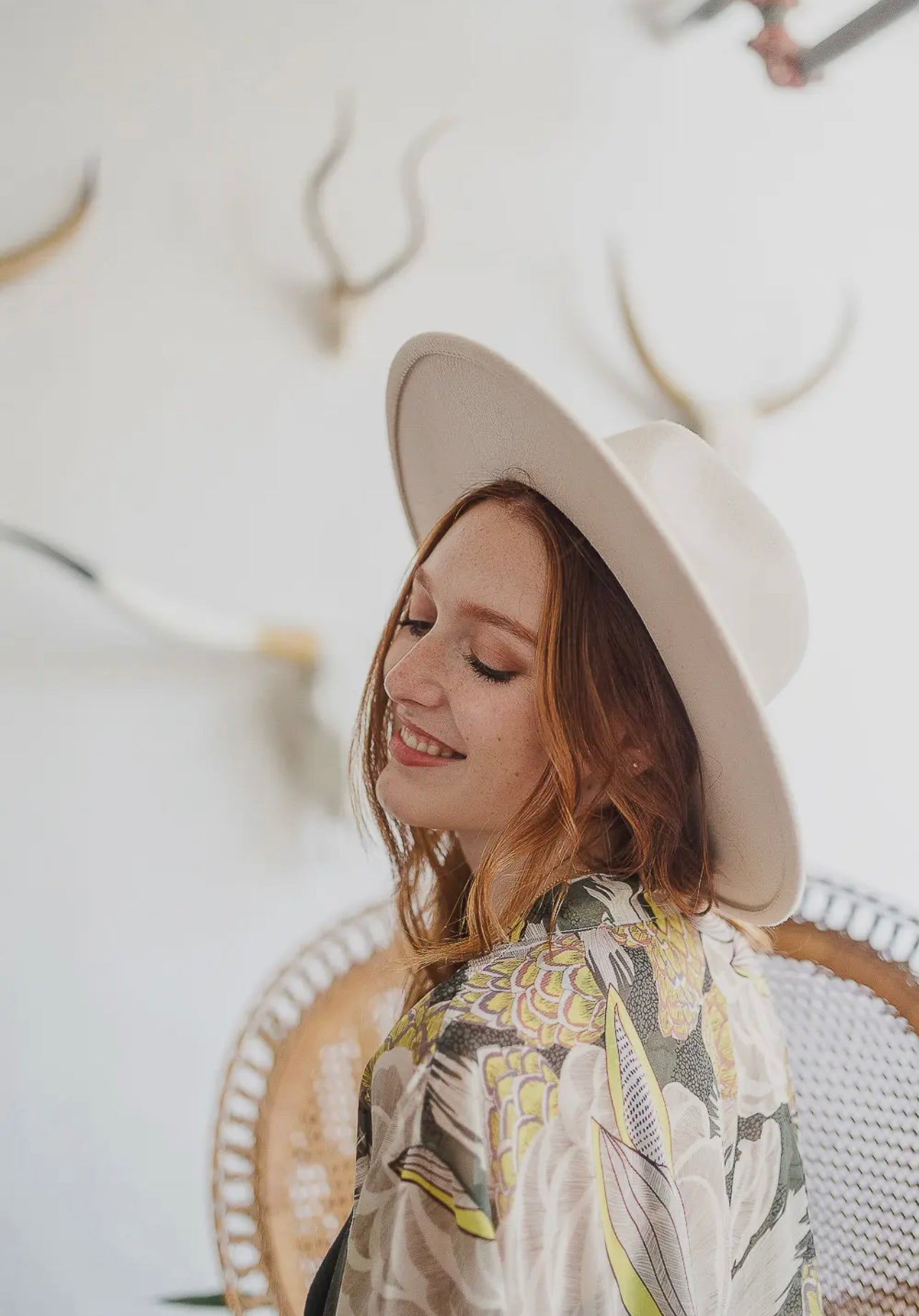 Savannah Buckle Brim Hat-Cream