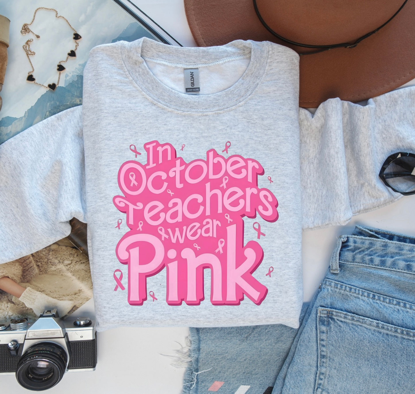 In October We Wear Pink Crewneck