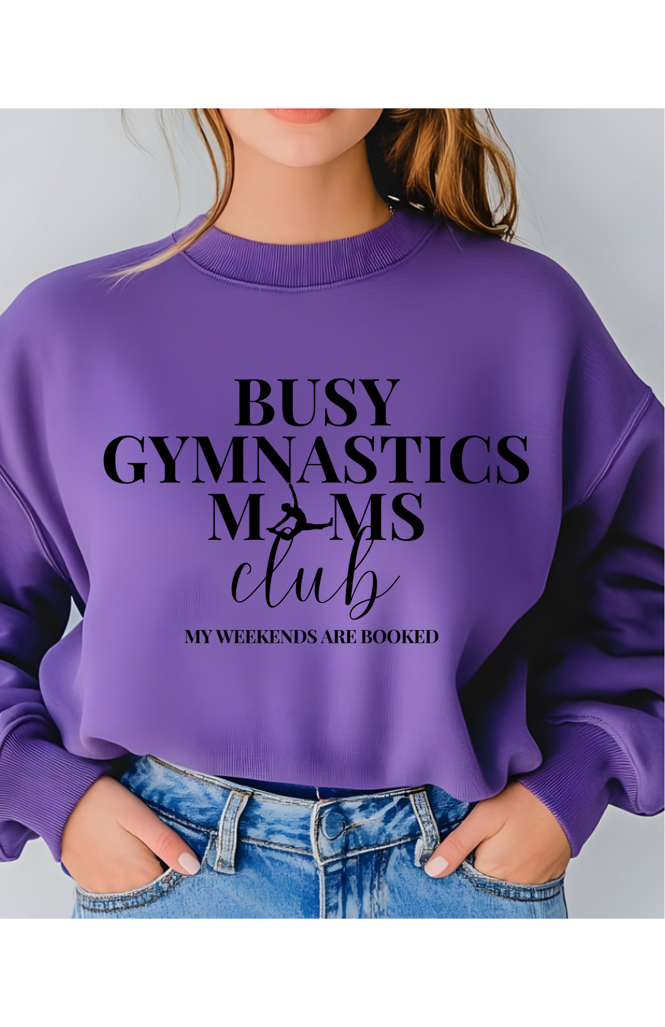 Busy Gymnastics Mom Club Crewneck