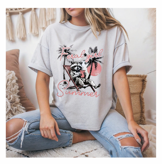 Feral Girl Summer Graphic