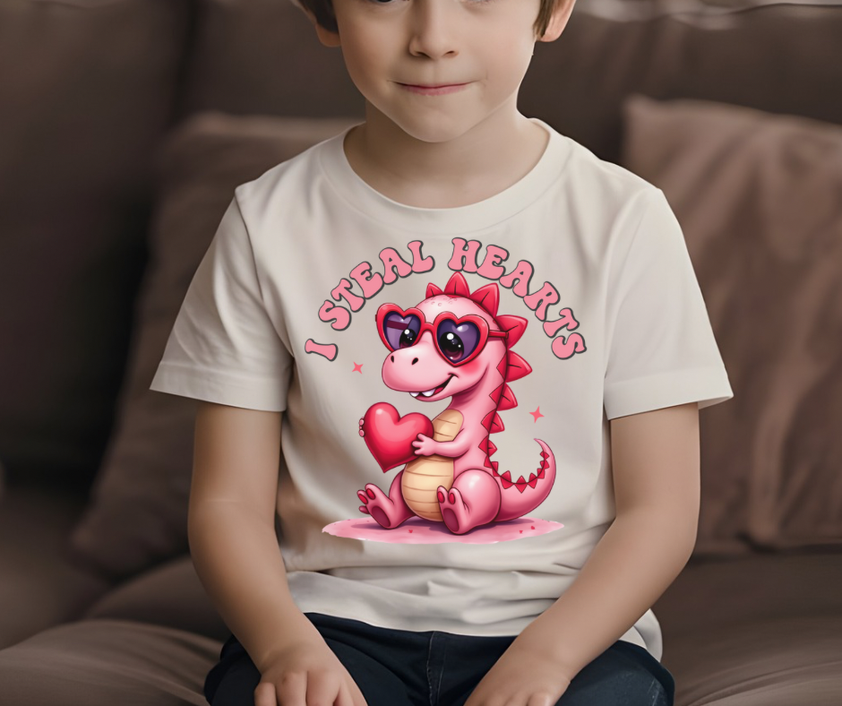 I Steal Hearts Kids Valentine Graphic