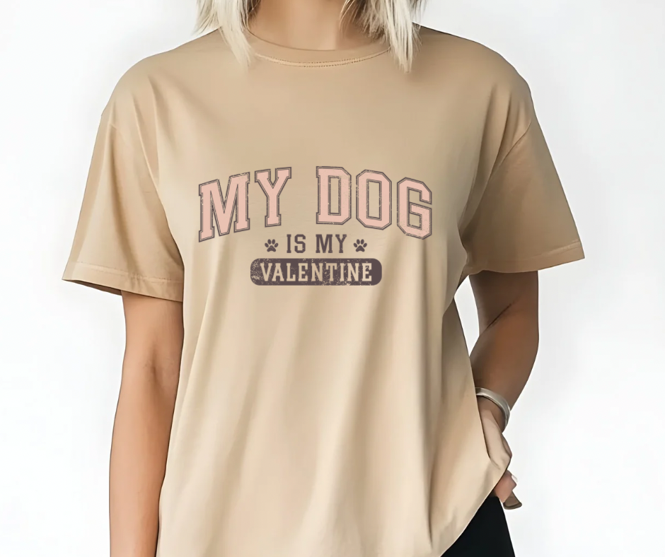 My Dog Is My Valentine Graphic Tee