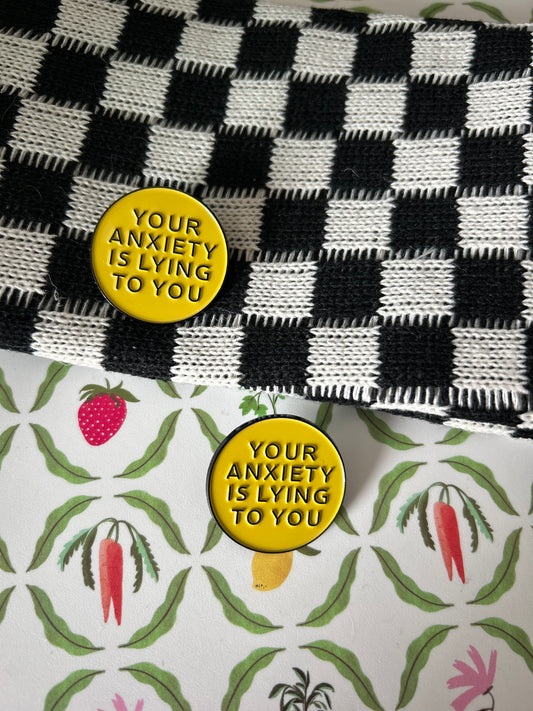 Anxiety Enamel Pin