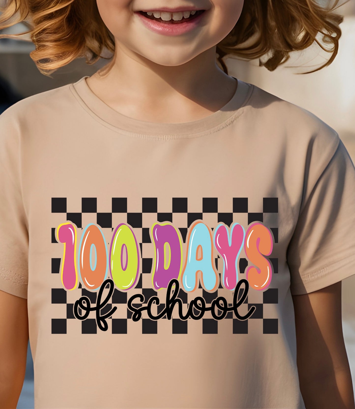 Checkered 100 Days Youth Graphic Tee