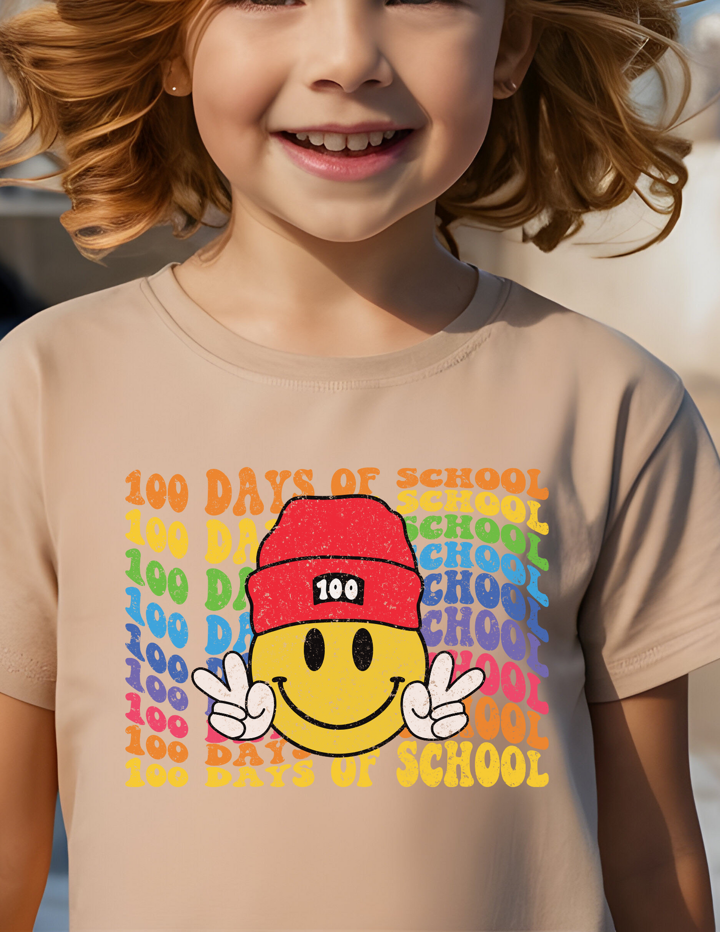 Youth Rainbow 100 Days Graphic Tee