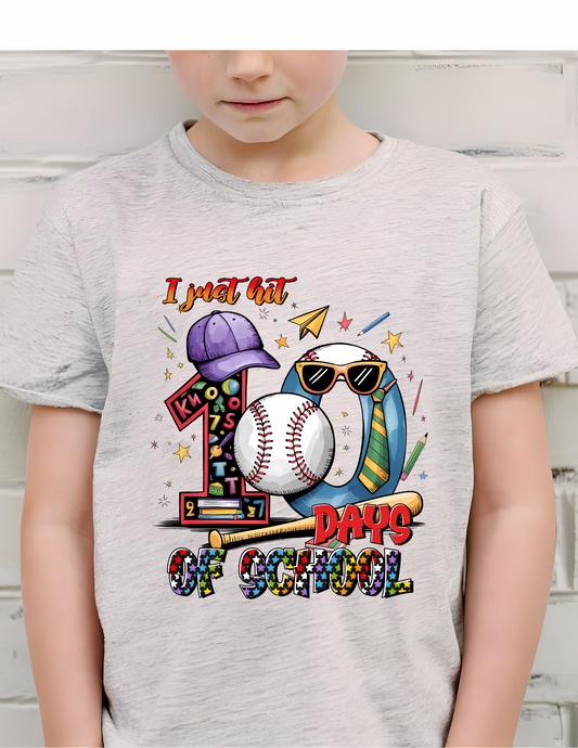 Youth 100 Days Baseball Graphic Tee