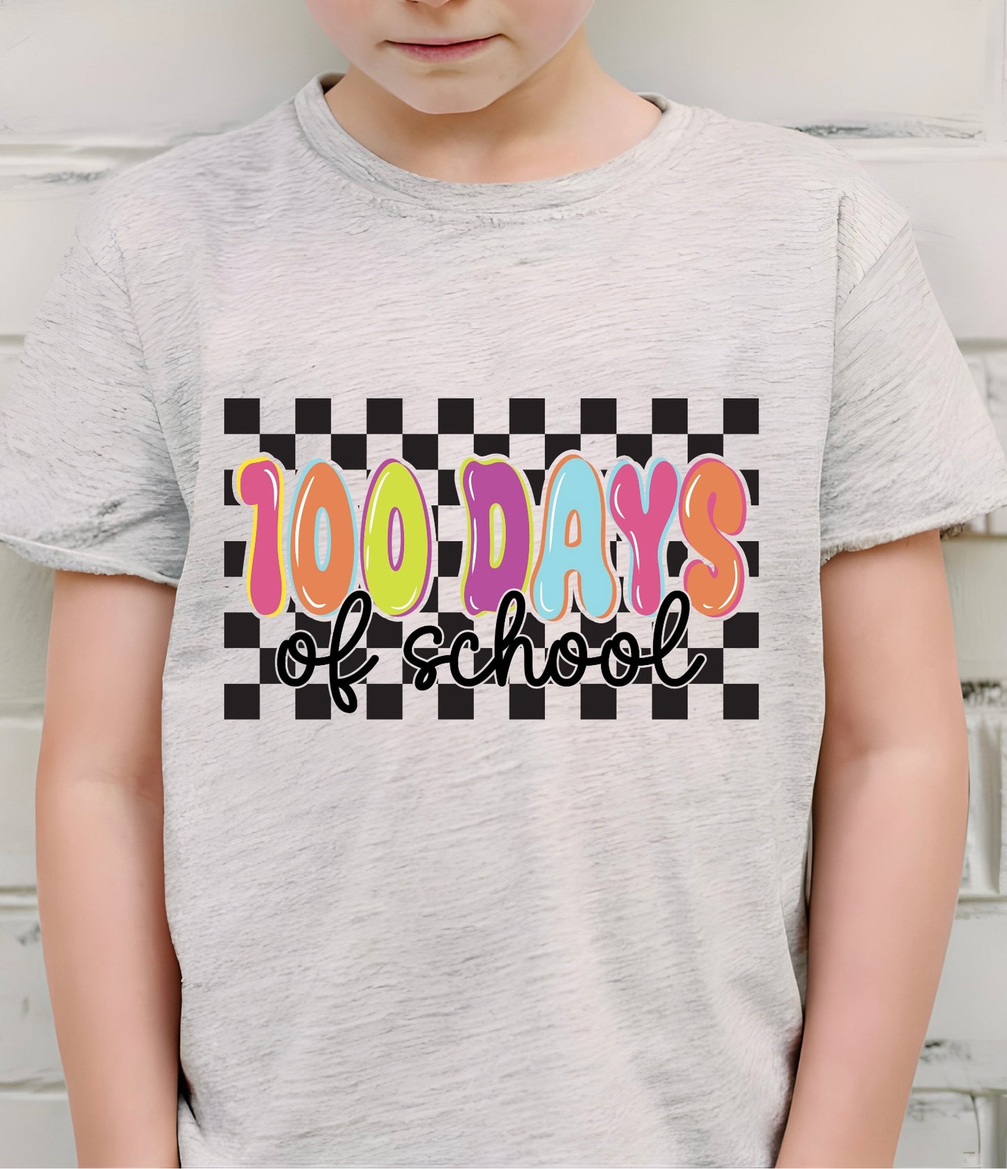 Checkered 100 Days Youth Graphic Tee