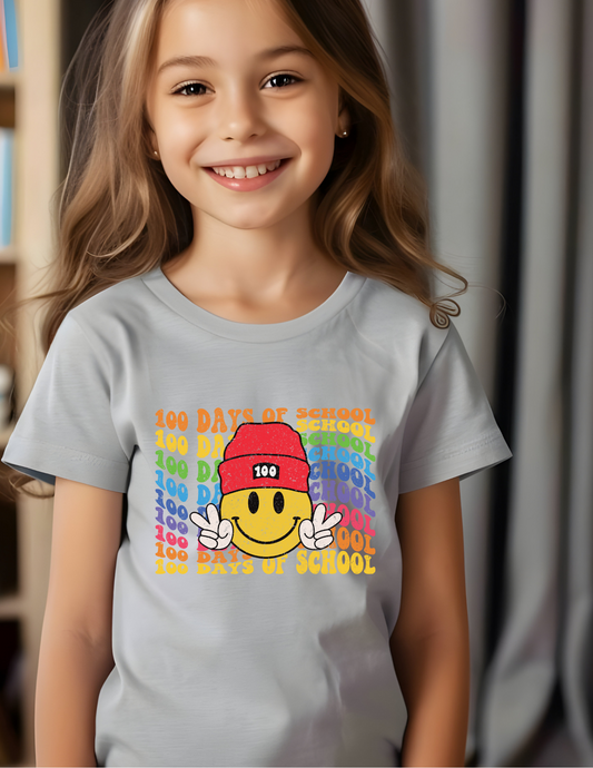 Youth Rainbow 100 Days Graphic Tee