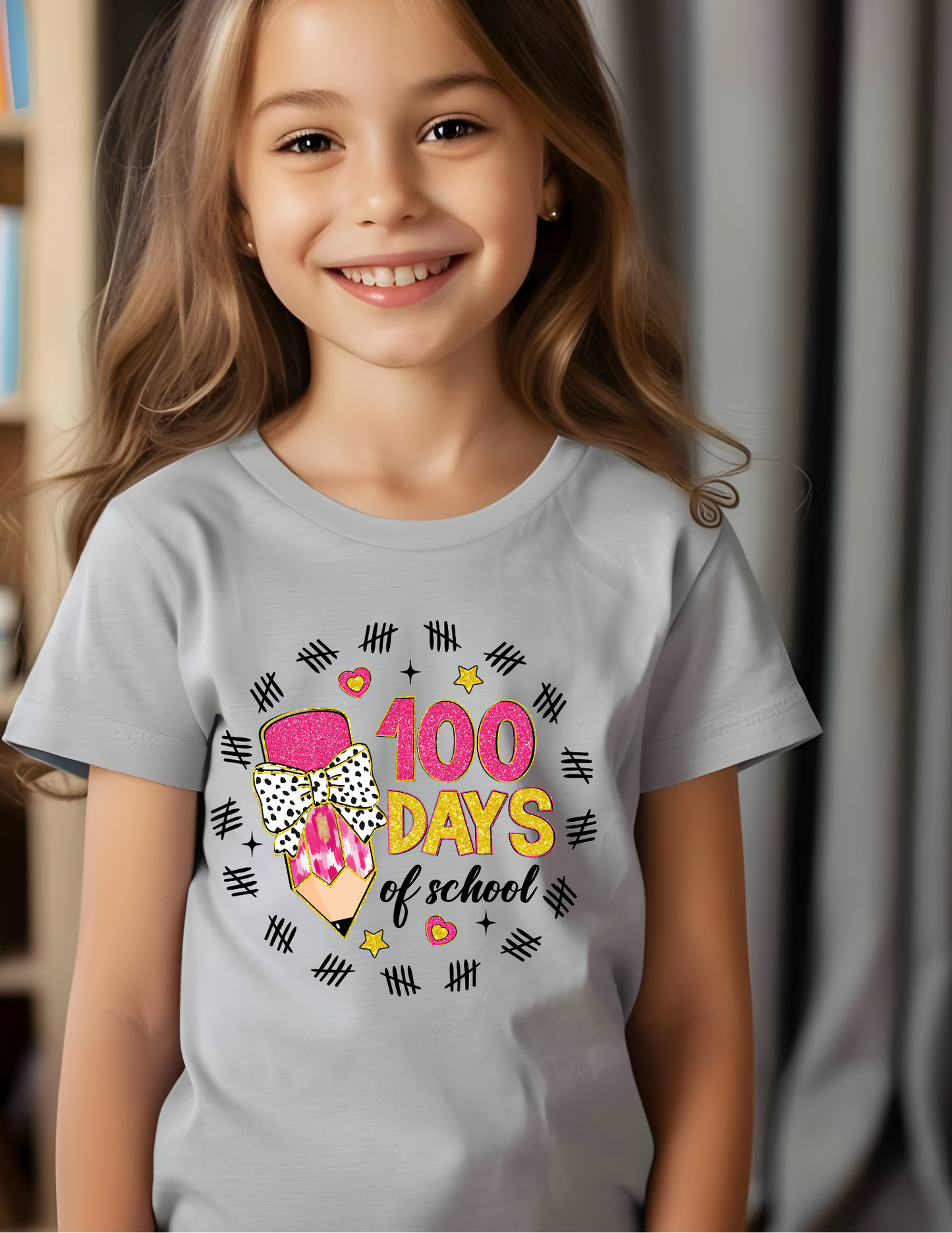 Youth 100 Days Pencil Graphic Tee