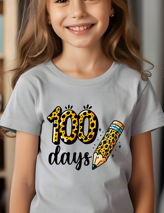 Youth 100 Days Cheetah Graphic Tee