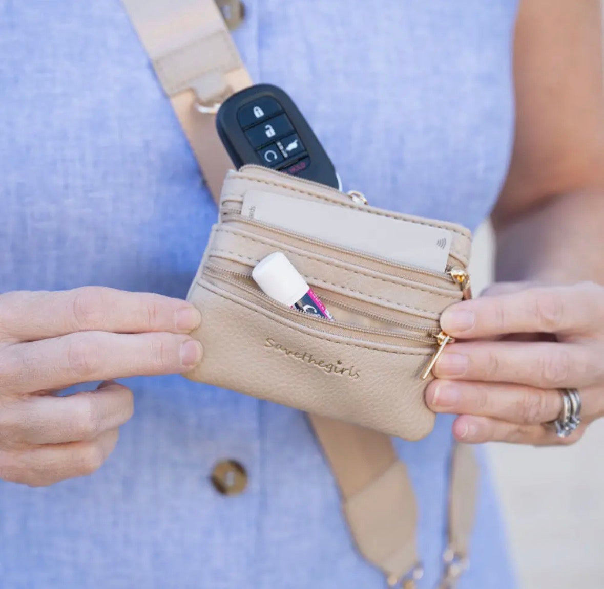 Clip & Go Strap With Zippered Pouch By Save The Girls