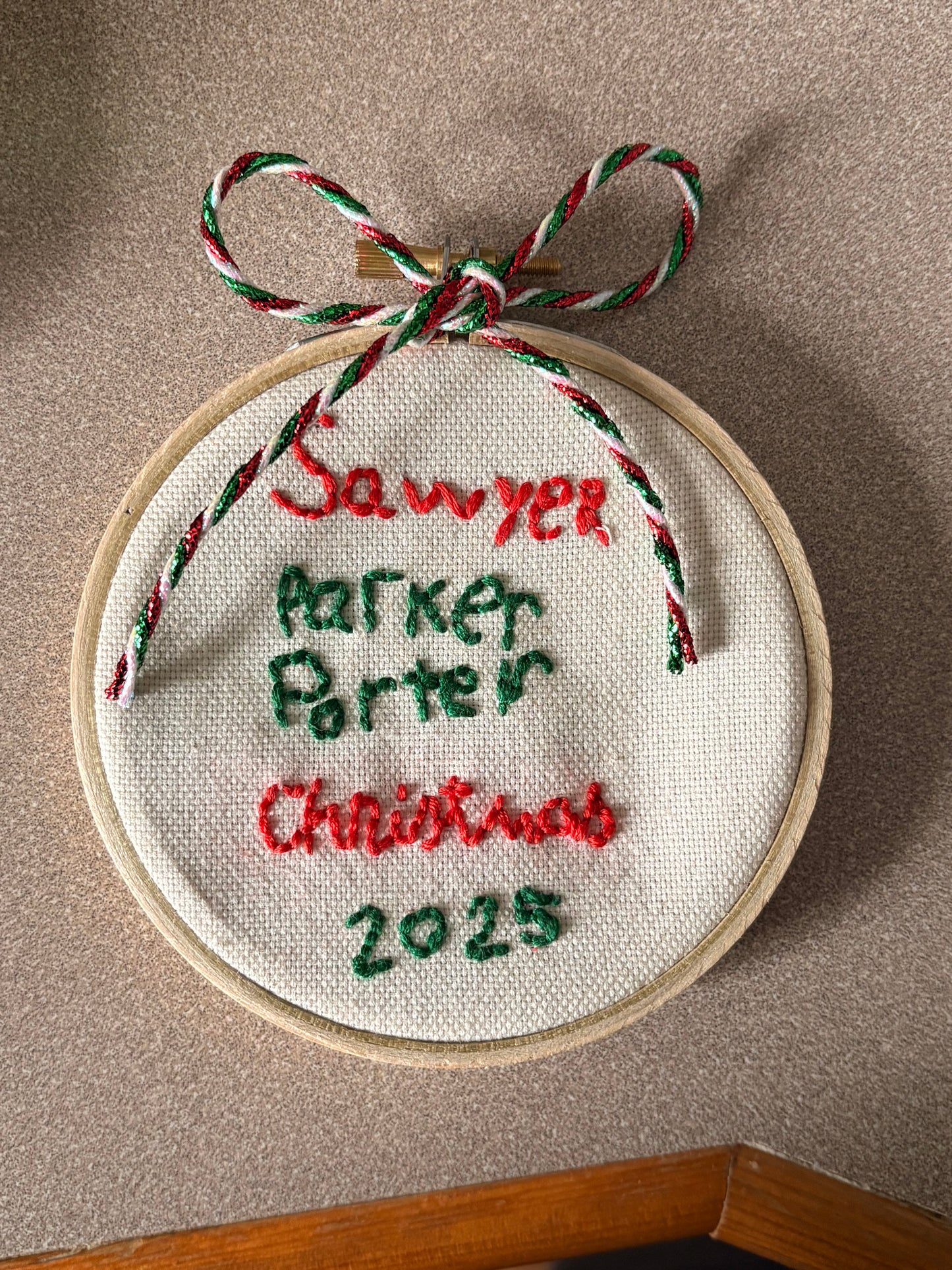Custom Embroidered Keepsake Ornament