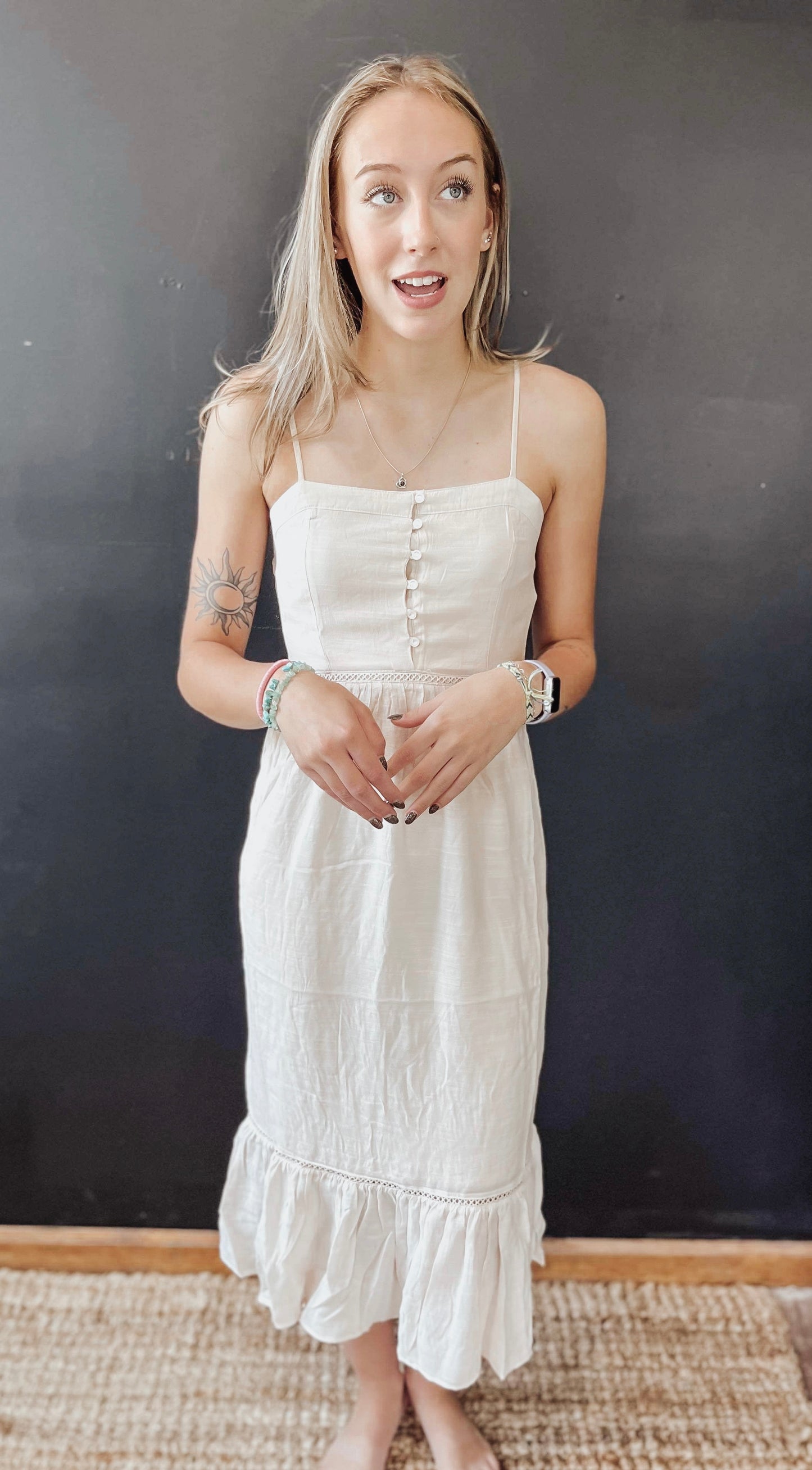 Olivia Beige Summer Dress