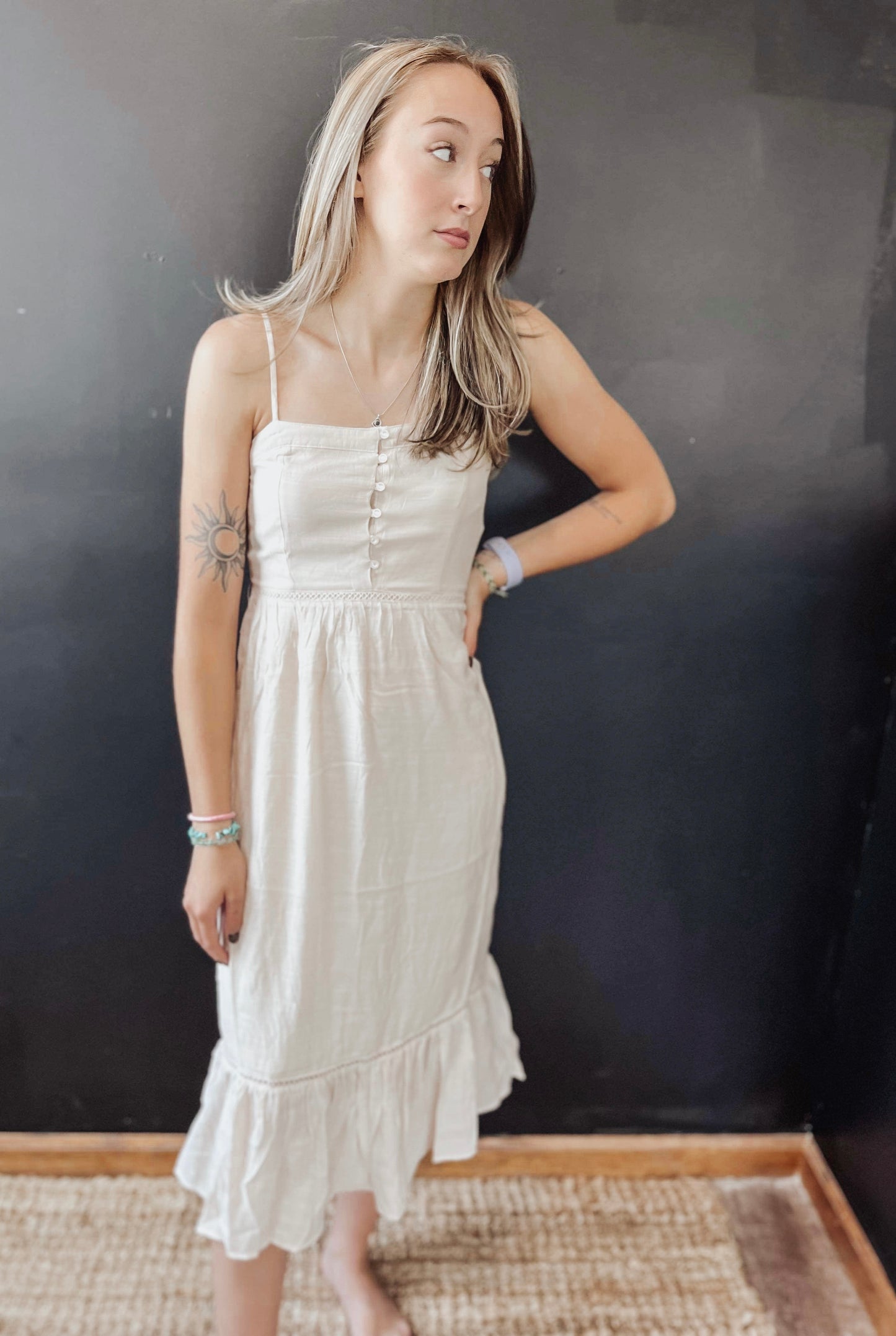 Olivia Beige Summer Dress