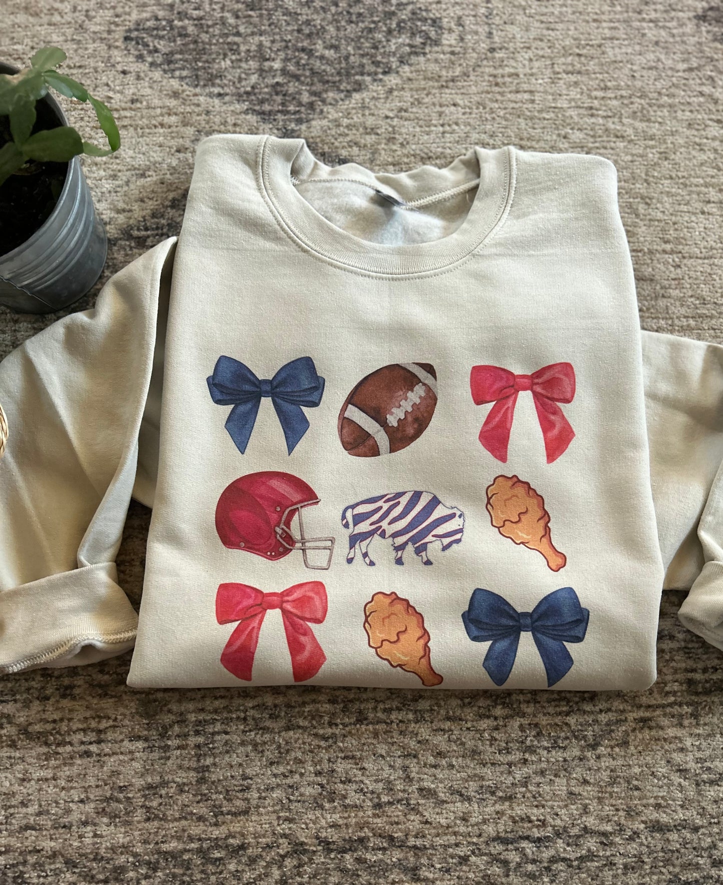 Youth Game Day Ribbon Graphic Crewneck