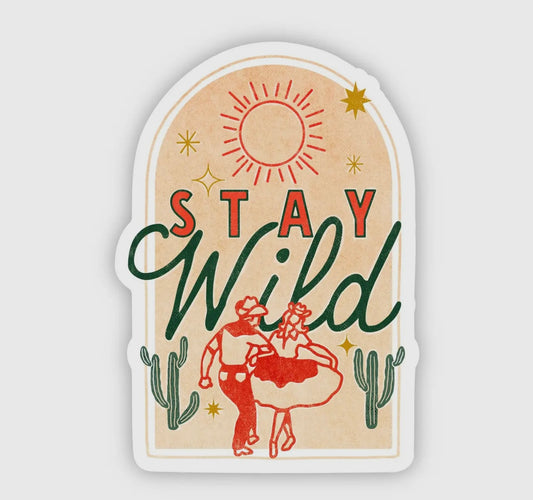 Stay Wild Cowboy Sticker