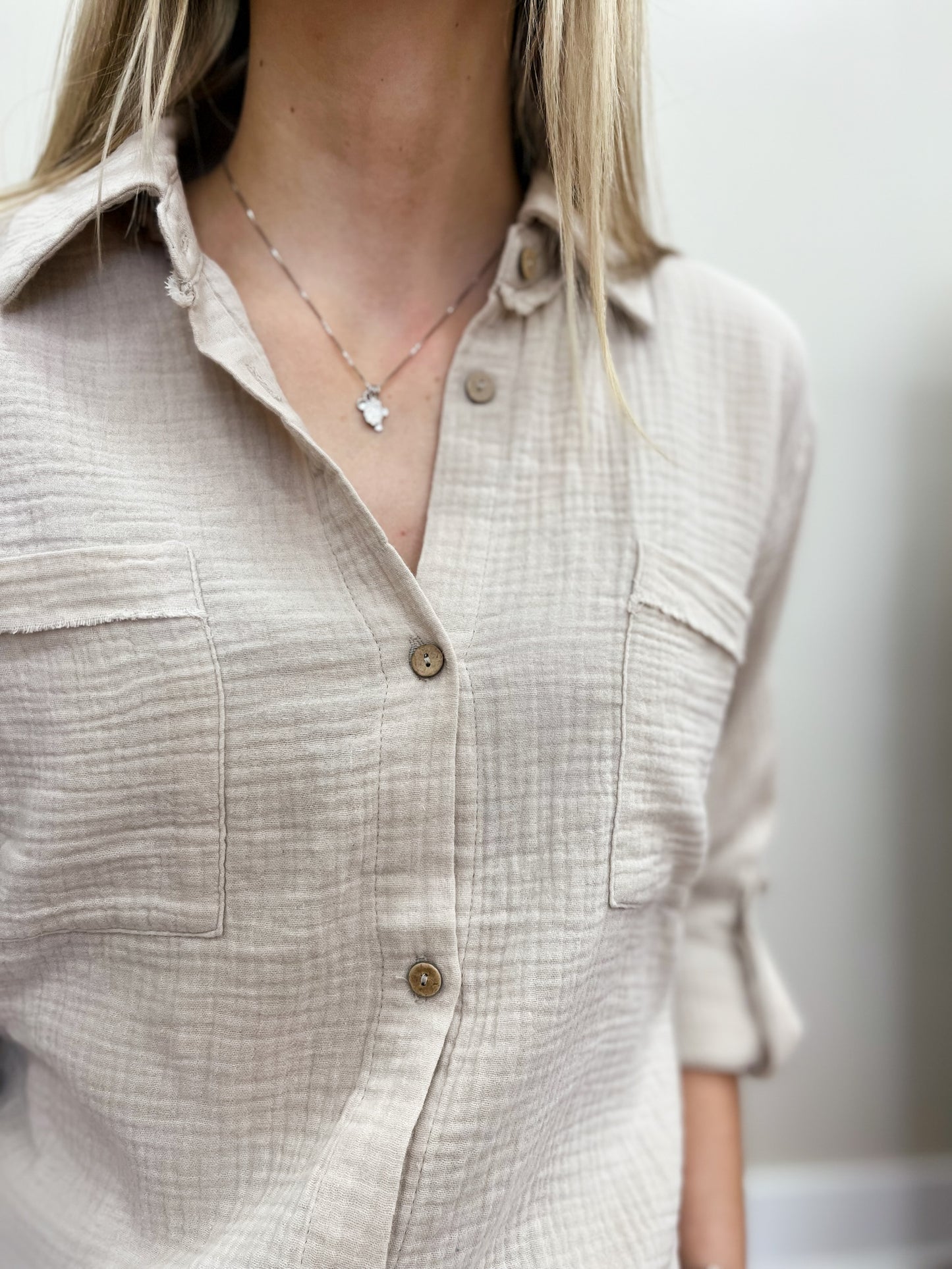 Sloan Oversized Linen Button Up