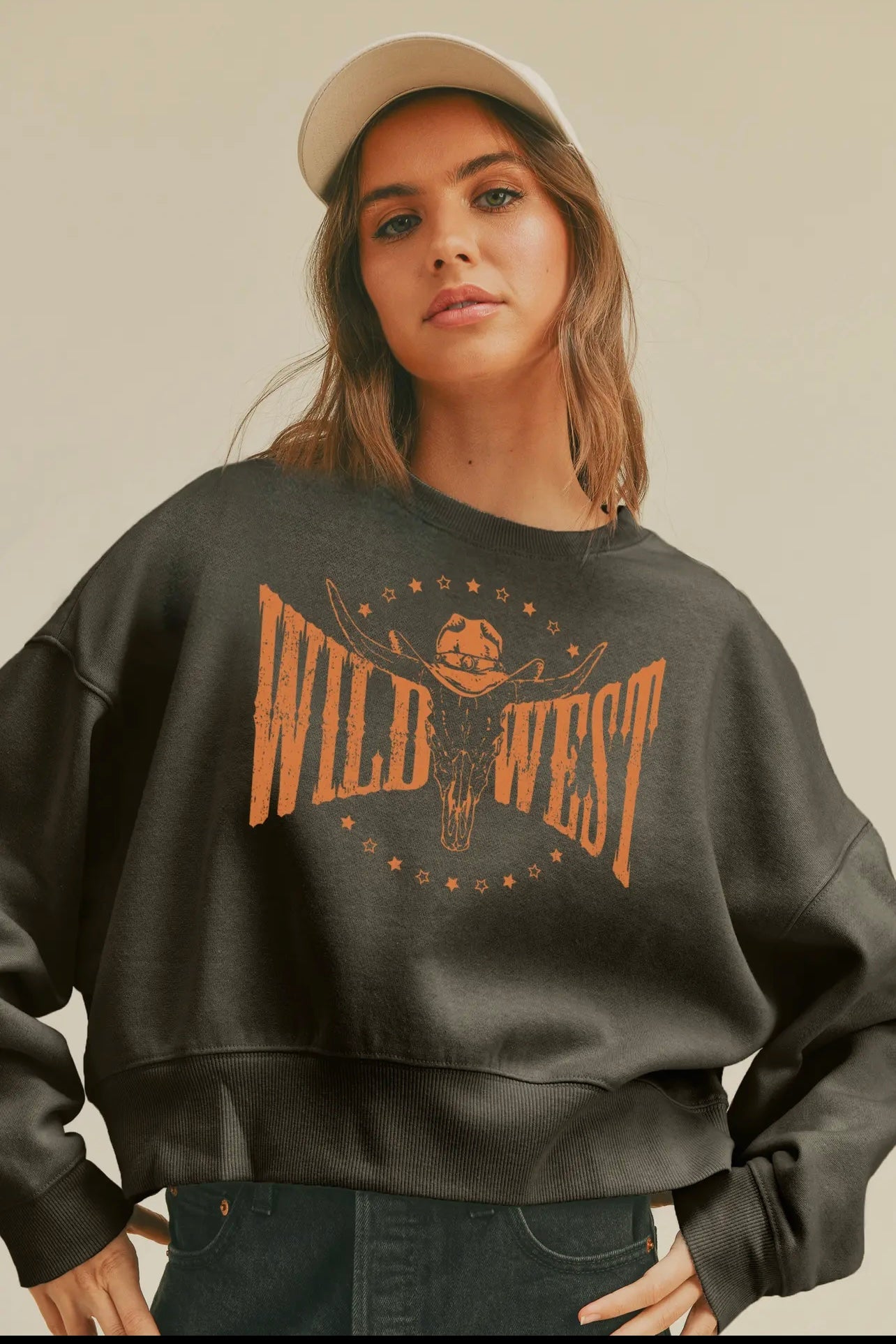 Wild West Crop Crewneck