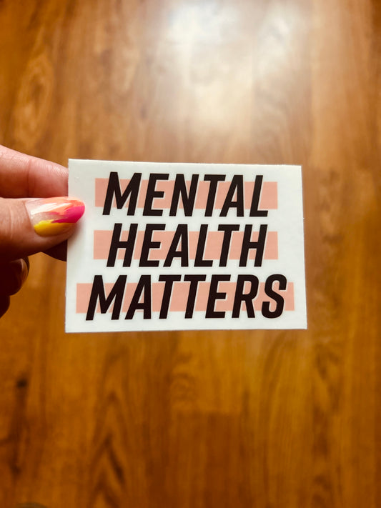 Mental Health Matters Pink Sticker
