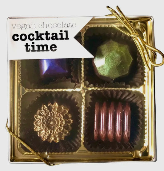 Cocktail Time-Boozy Vegan Dark Chocolate Truffles