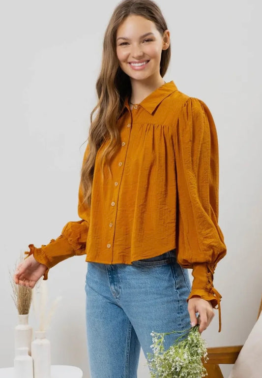 Goldie Vintage Button Up Blouse