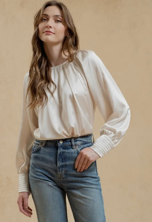 Time To Shine Bishop Sleeve Blouse