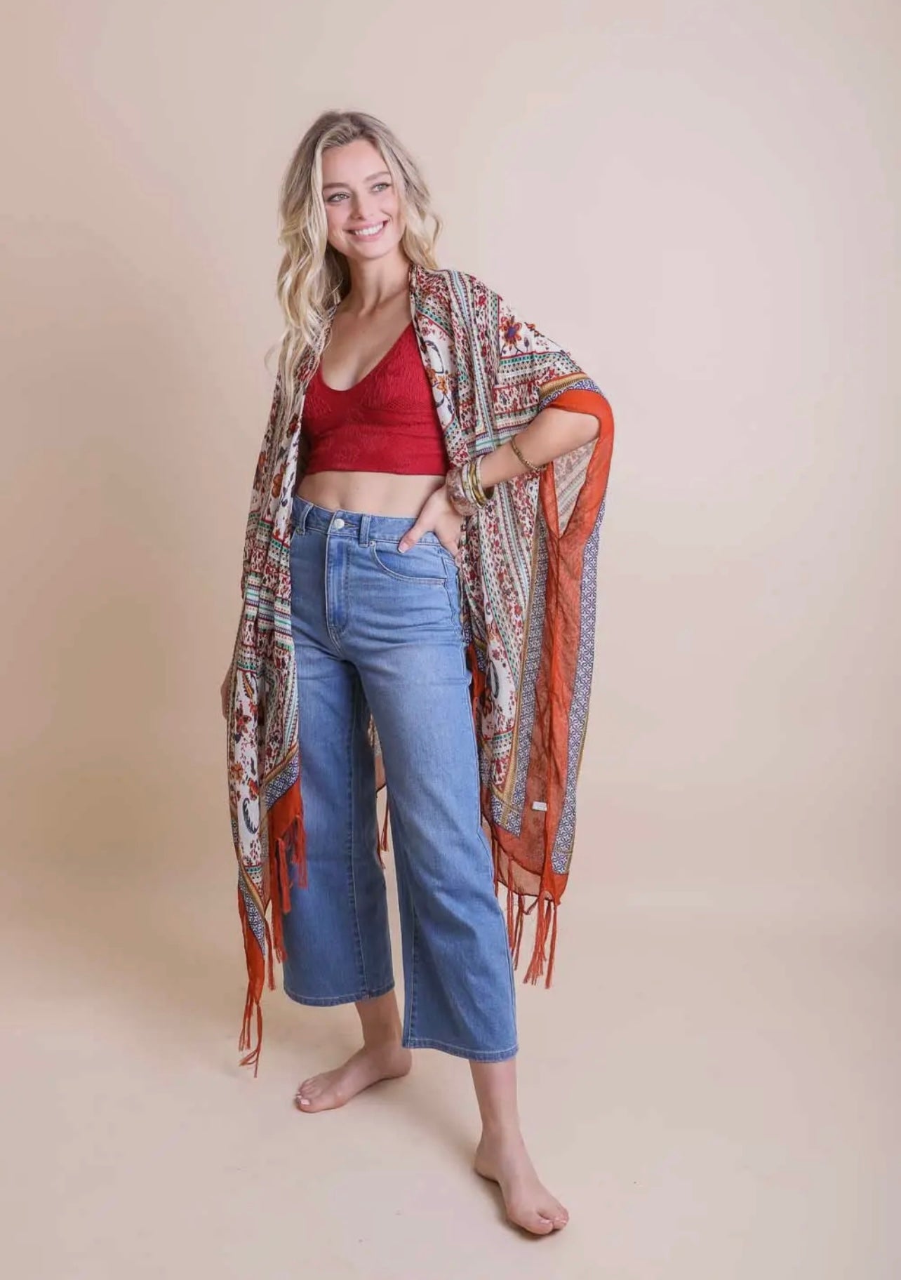 Tucker Bohemian Rust Kimono