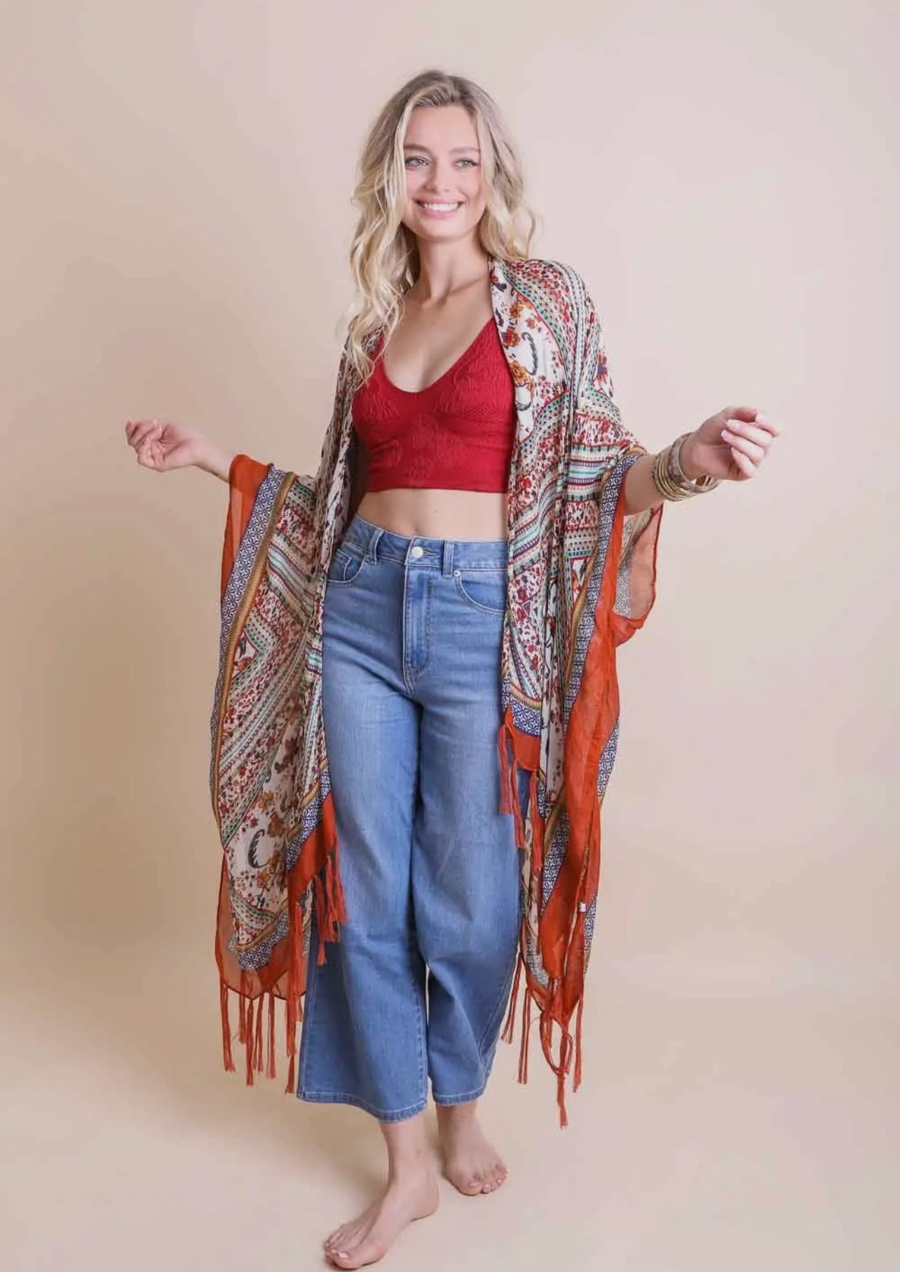 Tucker Bohemian Rust Kimono