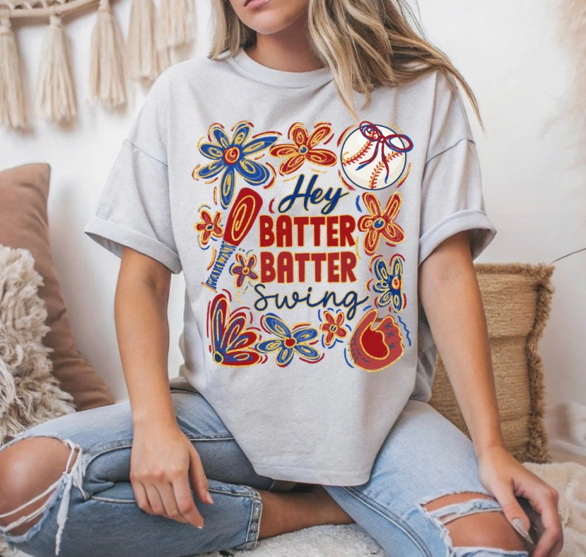 Hey Batter Batter Graphic Tee