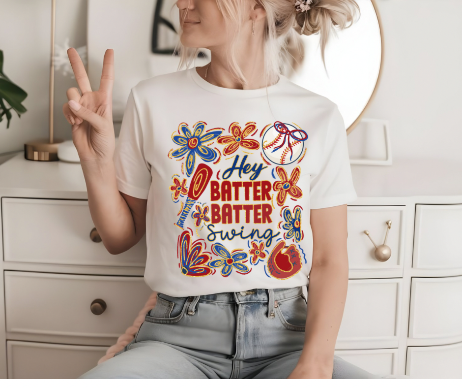 Hey Batter Batter Graphic Tee