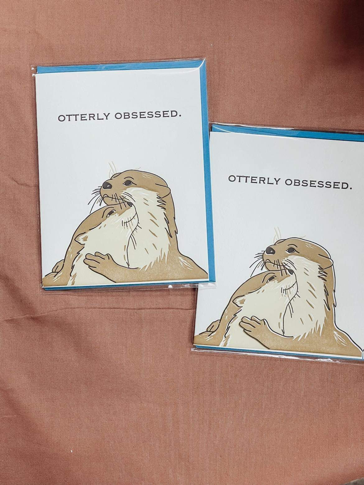 Otterly Obsessed Valentines Day Card